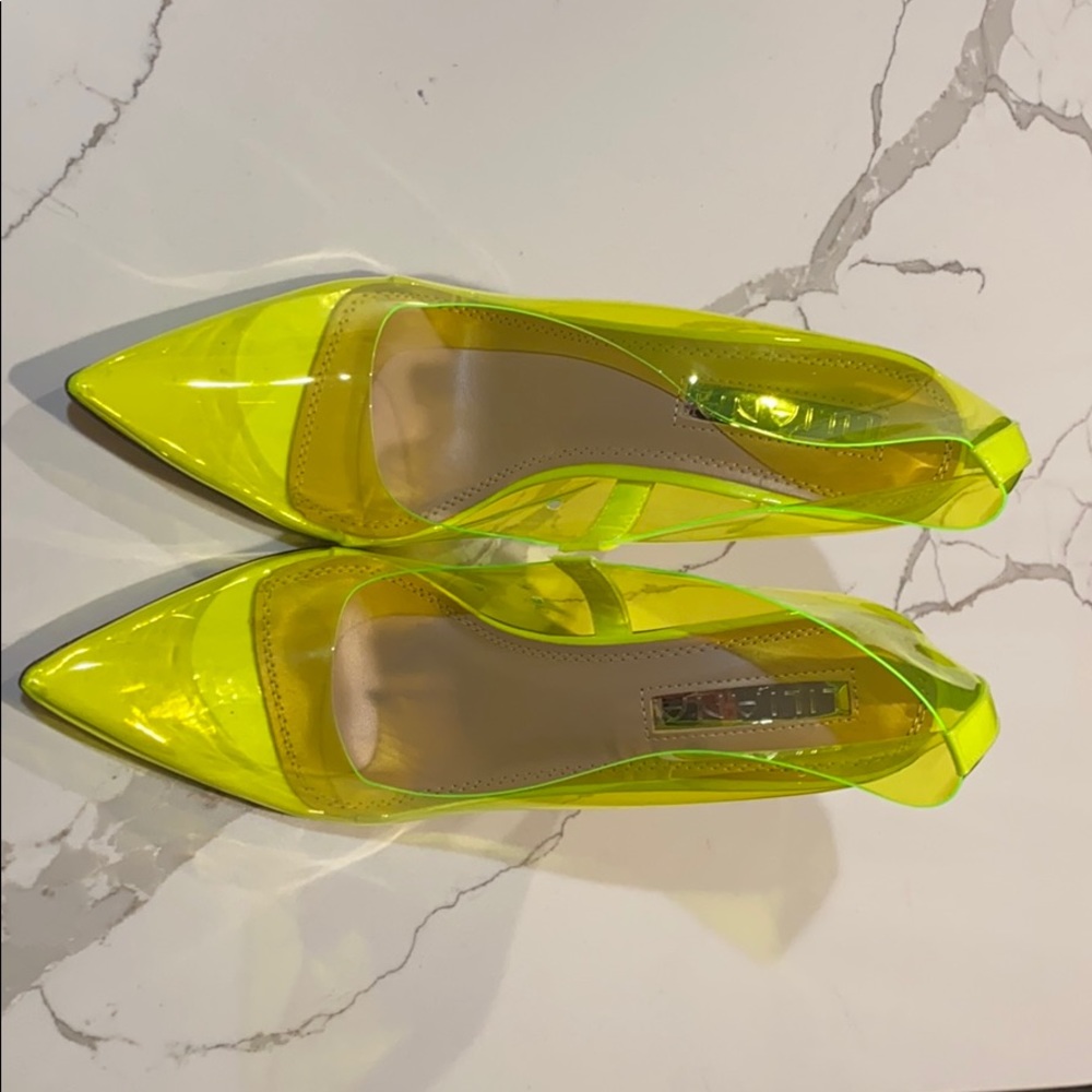 Neon Yellow Heels